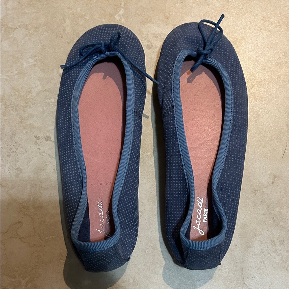 Jacadi Paris girls blue ballet flats size 34